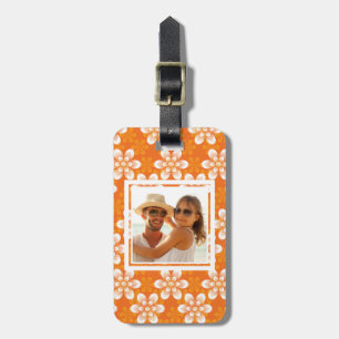Étiquette À Bagage Motif de fleurs fait sur commande de photo