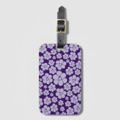 Étiquette À Bagage Motif de fleurs - Oreiller à lancer violet (Devant Vertical)