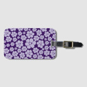 Étiquette À Bagage Motif de fleurs - Oreiller à lancer violet (Devant Horizontal)