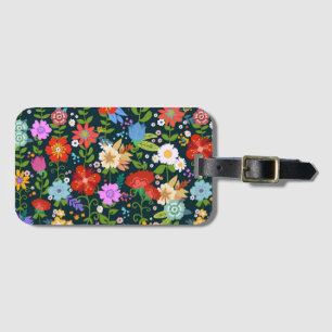 Étiquette À Bagage Motif de fleurs sans soudure Ditsy-13554