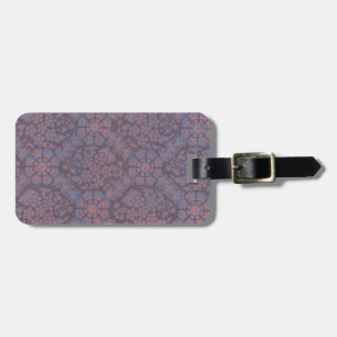 Étiquette À Bagage Motif de fleurs violettes