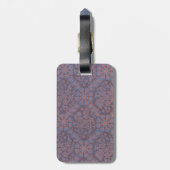 Étiquette À Bagage Motif de fleurs violettes (Dos Vertical)