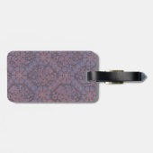 Étiquette À Bagage Motif de fleurs violettes (Dos horizontal)