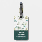 Étiquette À Bagage Motif de floraison de plaisir (Dos Vertical)