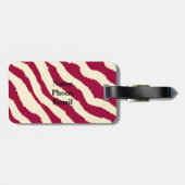 Étiquette À Bagage Motif de fourrure de zèbre (Dos horizontal)