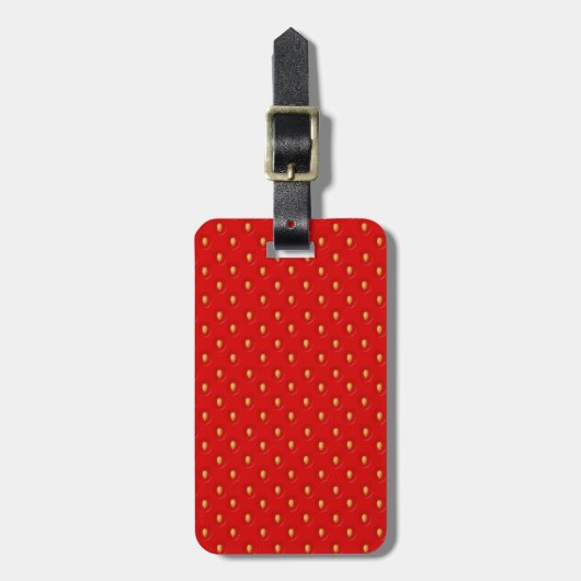 Étiquette À Bagage Motif de fraise (Devant Vertical)