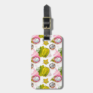 Étiquette À Bagage Motif de fruit texturisé par carte blanche