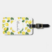 Étiquette À Bagage Motif de fruits aux citrons jaunes (Devant horizontal)