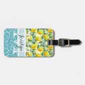 Étiquette À Bagage Motif de Fruits de citron méditerranéen personnali (Devant horizontal)