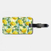 Étiquette À Bagage Motif de Fruits de citron méditerranéen personnali (Dos horizontal)