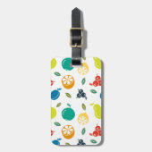 Étiquette À Bagage Motif de fruits, Plum, Orange, Citron, Poire, Pomm (Devant Vertical)