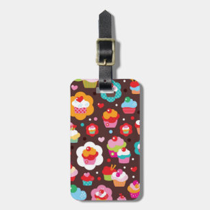 Étiquette À Bagage Motif de gâteau de la Coupe Cute