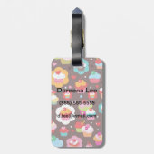 Étiquette À Bagage Motif de gâteau de la Coupe Cute (Dos Vertical)
