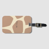 Étiquette À Bagage Motif de girafe moderne (Devant Horizontal)
