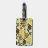 Étiquette À Bagage Motif de graphique papillon vintage (Dos Vertical)