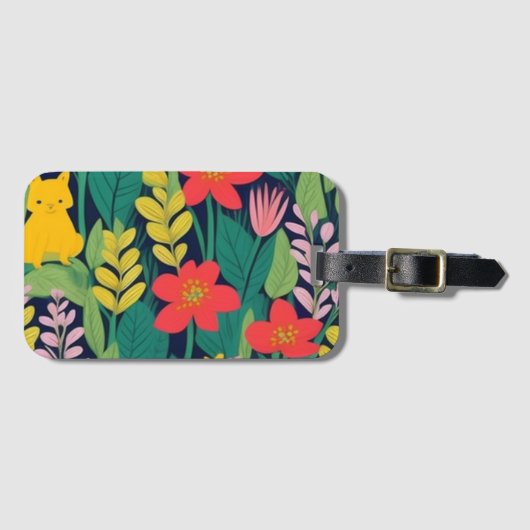 Étiquette À Bagage Motif de jungle (Devant Horizontal)
