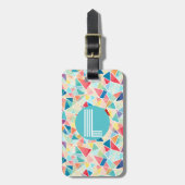 Étiquette À Bagage Motif de Kaleidoscope géométrique Y2K (Devant Vertical)