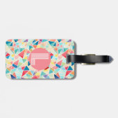 Étiquette À Bagage Motif de Kaleidoscope géométrique Y2K (Dos horizontal)