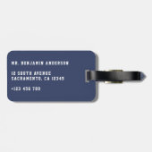 Étiquette À Bagage Motif de la marine moderne de Bufallo (Dos horizontal)