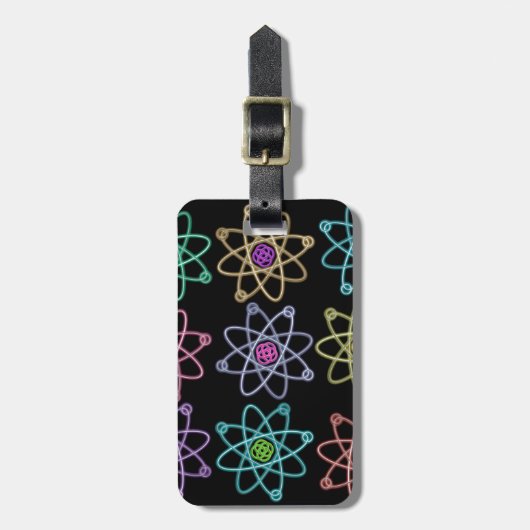 Étiquette À Bagage Motif de la structure atomique (Devant Vertical)