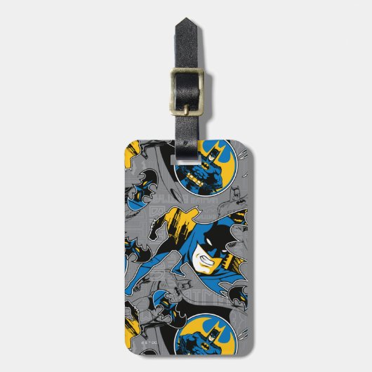 Étiquette À Bagage Motif de lancer à fond Batman (Devant Vertical)