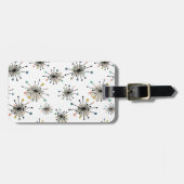 Étiquette À Bagage Motif de l'ère atomique rétro (Devant horizontal)