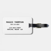 Étiquette À Bagage Motif de l'ère atomique rétro (Dos horizontal)