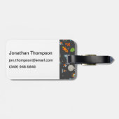 Étiquette À Bagage Motif de l'espace (Dos horizontal)