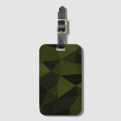 Étiquette À Bagage Motif de maillage géométrique noir foncé de l'armé (Devant Vertical)