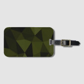 Étiquette À Bagage Motif de maillage géométrique noir foncé de l'armé (Devant Horizontal)