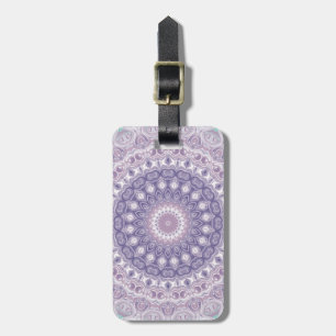 Étiquette À Bagage Motif de mandala lavande et lilas