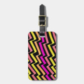 Étiquette À Bagage Motif de marqueur de zigzag (Devant Vertical)