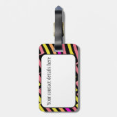 Étiquette À Bagage Motif de marqueur de zigzag (Dos Vertical)