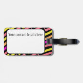 Étiquette À Bagage Motif de marqueur de zigzag (Dos horizontal)