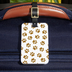 Étiquette À Bagage Motif De Pailles, Pailles De Chien, Pailles D'Or O