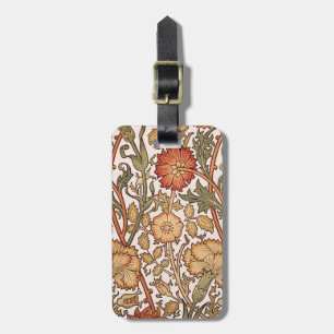 Étiquette À Bagage Motif de papier peint Fleur Rose Rose de William M