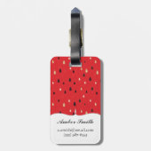 Étiquette À Bagage Motif de pastèque (Dos Vertical)