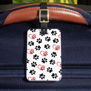 Étiquette À Bagage Motif De Pâtes, Pâtes Noires, Pâtes Rouges, Coeurs