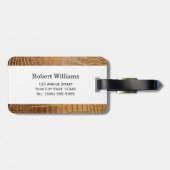 Étiquette À Bagage Motif de peau d'animal de cuir de crocodile de (Dos horizontal)