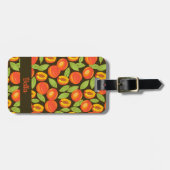Étiquette À Bagage Motif de pêche d'été doux (Devant horizontal)