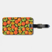 Étiquette À Bagage Motif de pêche d'été doux (Dos horizontal)