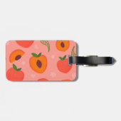 Étiquette À Bagage Motif de pêche d'été doux (Dos horizontal)