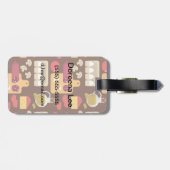 Étiquette À Bagage Motif de pizza (Dos horizontal)