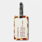 Étiquette À Bagage Motif de pizza de pepperoni (Dos Vertical)