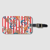 Étiquette À Bagage Motif de plage branché (Devant Horizontal)