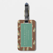 Étiquette À Bagage Motif de plume de sud-ouest d'étape | de Geo de (Dos Vertical)