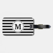 Étiquette À Bagage Motif de rayures (Dos horizontal)