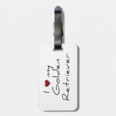 Étiquette À Bagage motif de recherche d'or (Dos Vertical)