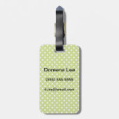 Étiquette À Bagage Motif de ressort avec le pois blanc (Dos Vertical)