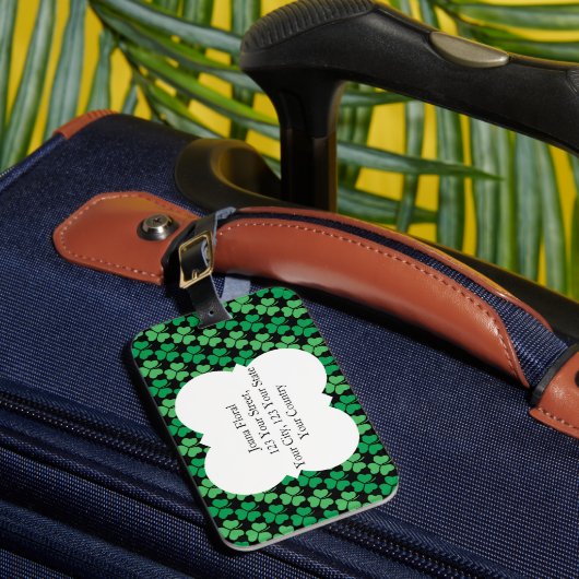 Étiquette À Bagage Motif de shamrock (Insitu Rectoal 1)